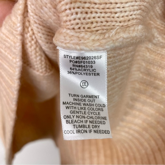 Stitch Fix l Evolution by Cyrus Abbie Cable Knit Pullover Sweater, XXL - Picture 3 of 7